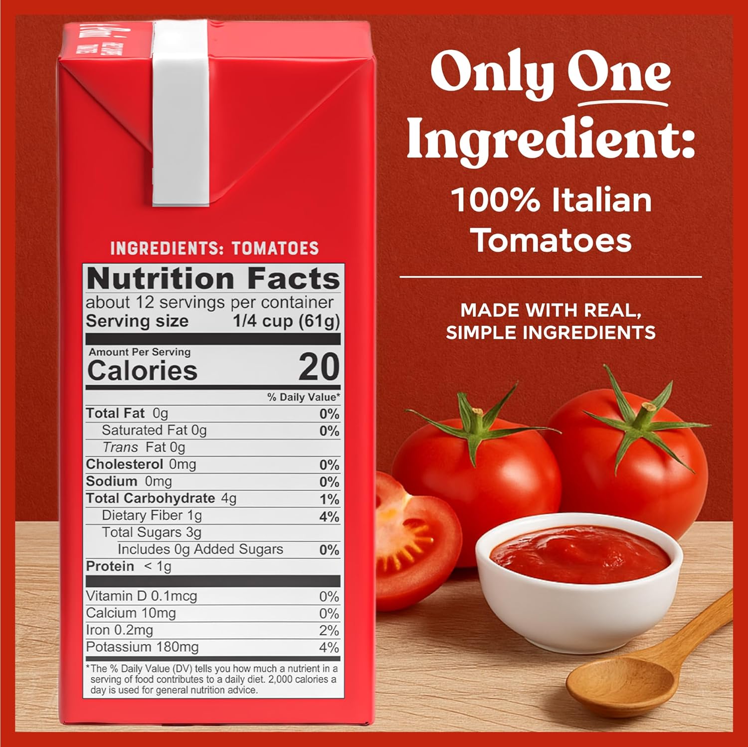 Pomì Finely Chopped Italian Tomatoes 26.46oz (Pack of 12) - 100% Fresh Flavor in BPA-Free Carton - Perfect for Sauces, Pasta, Pizza & More, Non-GMO, Gluten-Free, Clean Eating Canned Alternative