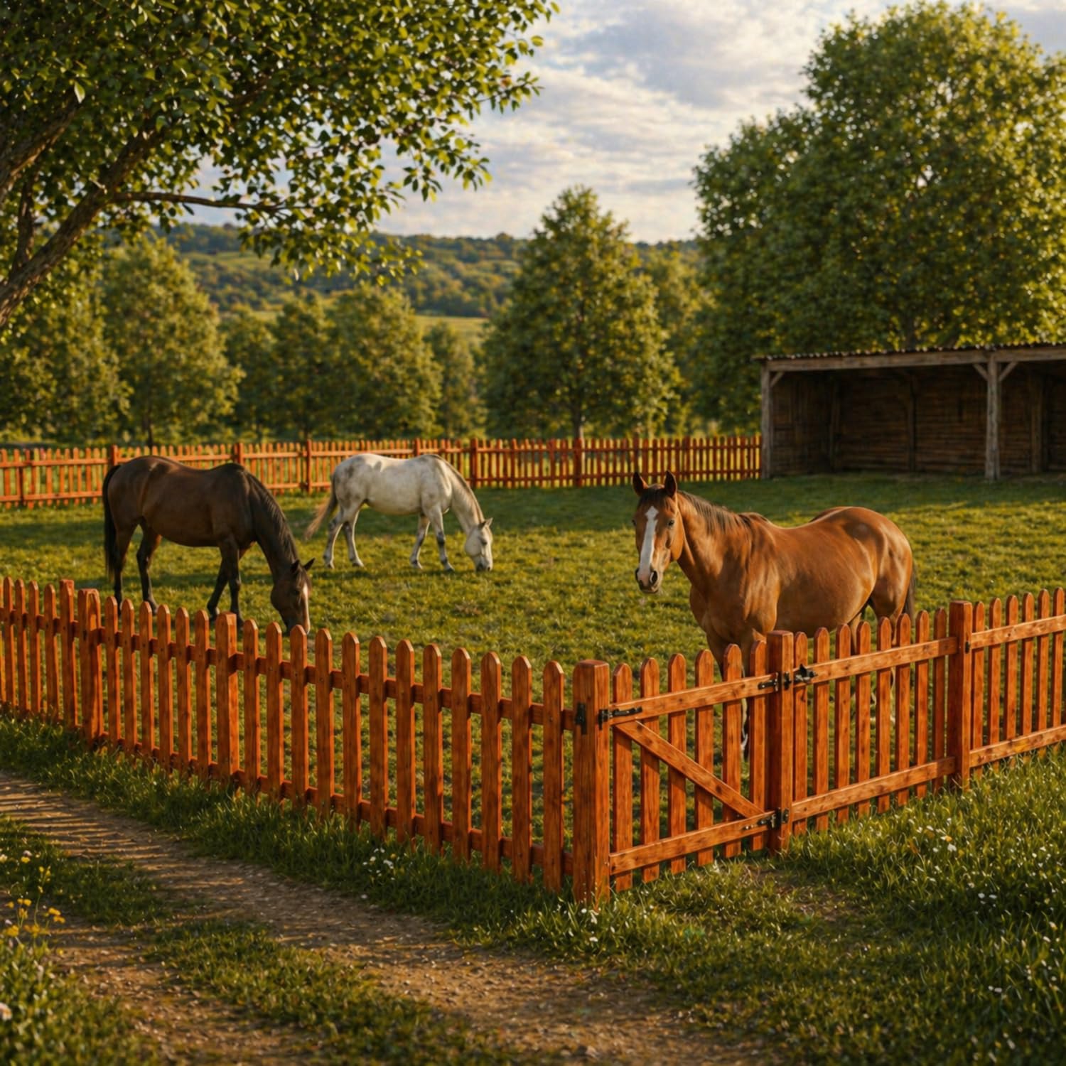 Staccionata In Legno Di Pino Per Giardino Orto E Recinzione Decorativa Con Doghe Arrotondate Barriera Esterna Resistente Alle Intemperie 200 x 80 Cm Legno Scuro