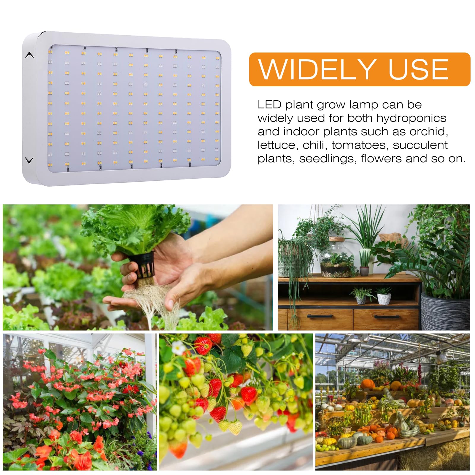 banapoy Luz LED Crecimiento, 6000 LM 30W 5 Luz Plantas Colgantes Espectro Completo Regulable para Plantas Interior Plántulas Inicio Suculentas Invernadero Hidropónico, Ventiladores (Enchufe europeo