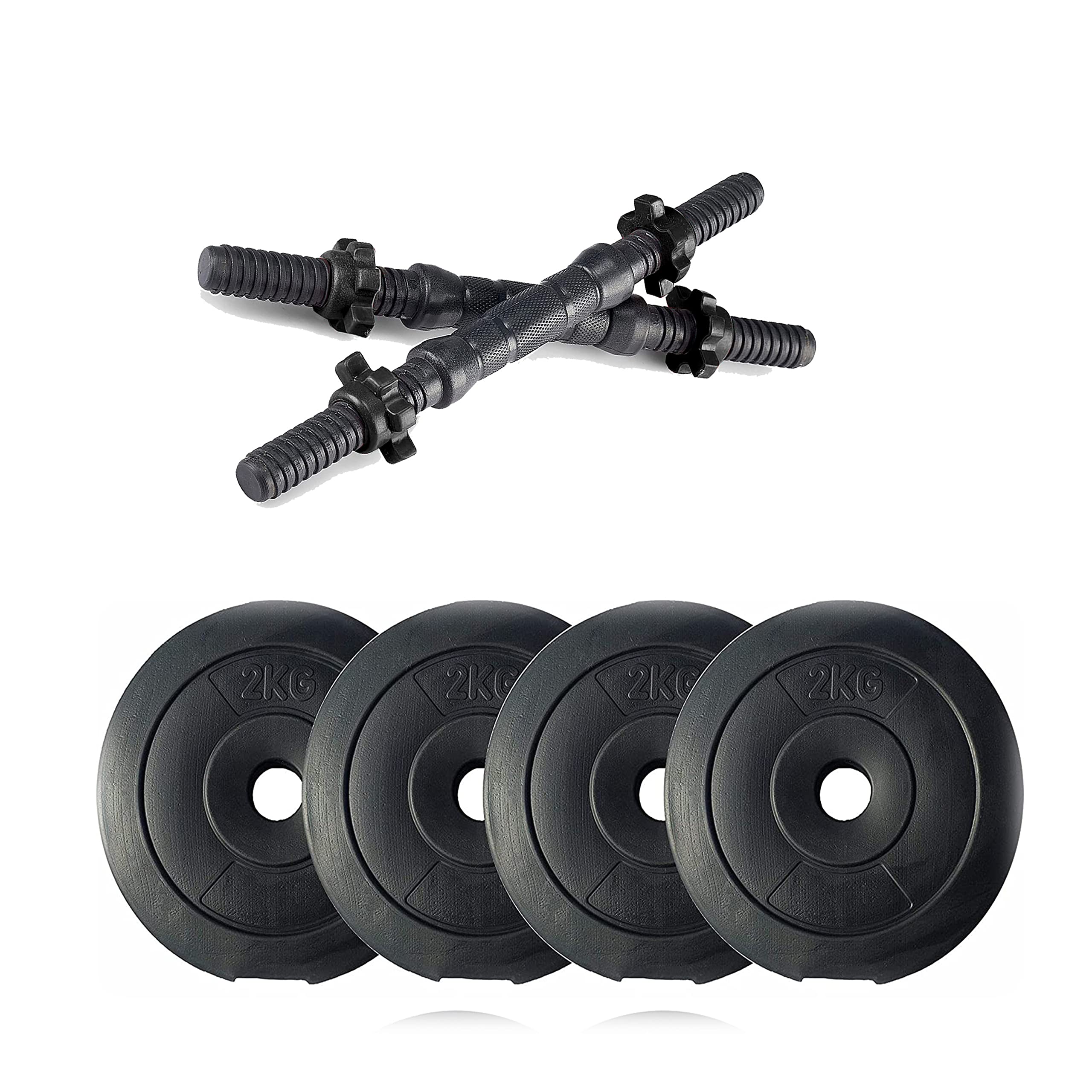 RSN Durable and Non Toxic Dumbbell Rods with PVC Dumbbell Plates, Home Gym Set, Exercise & Fitness Sets Ideal for Men and Women (8KG SET (2KG X 4 PVC PLATES)) (B0B436T6Y8) Amazon Price History, Amazon Price Tracker