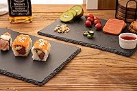 Vista 3 de 2 tablas de pizarra grandes de 16 x 12 pulgadas, bandeja de queso, bandeja para servir piedra para servir marcapasos con 2 tizas de Navidad