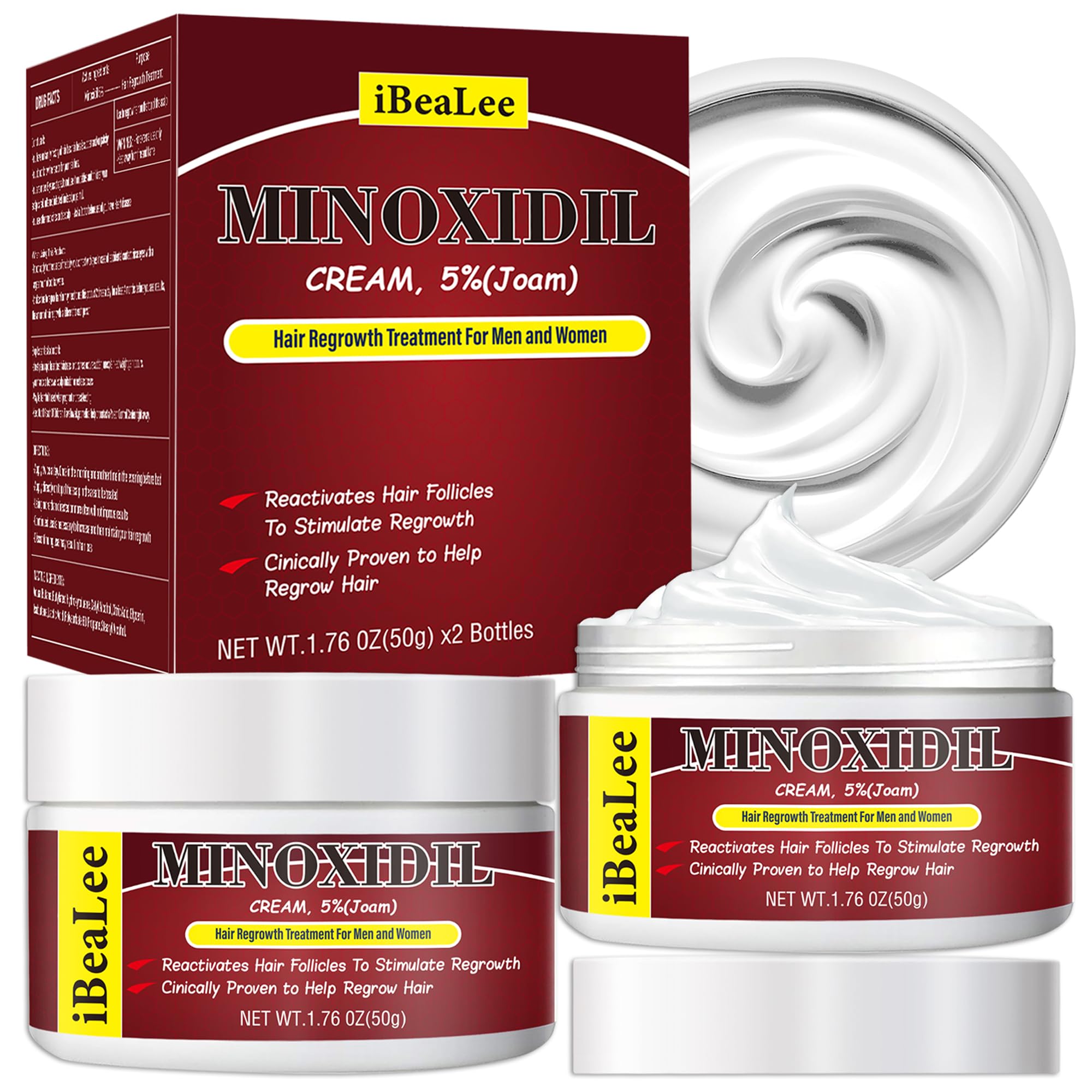 5 Minoxidil for Men and Women Hair Growth Cream Topical Minoxidil Hair Growth Products Extra Strength Hair Regrowth