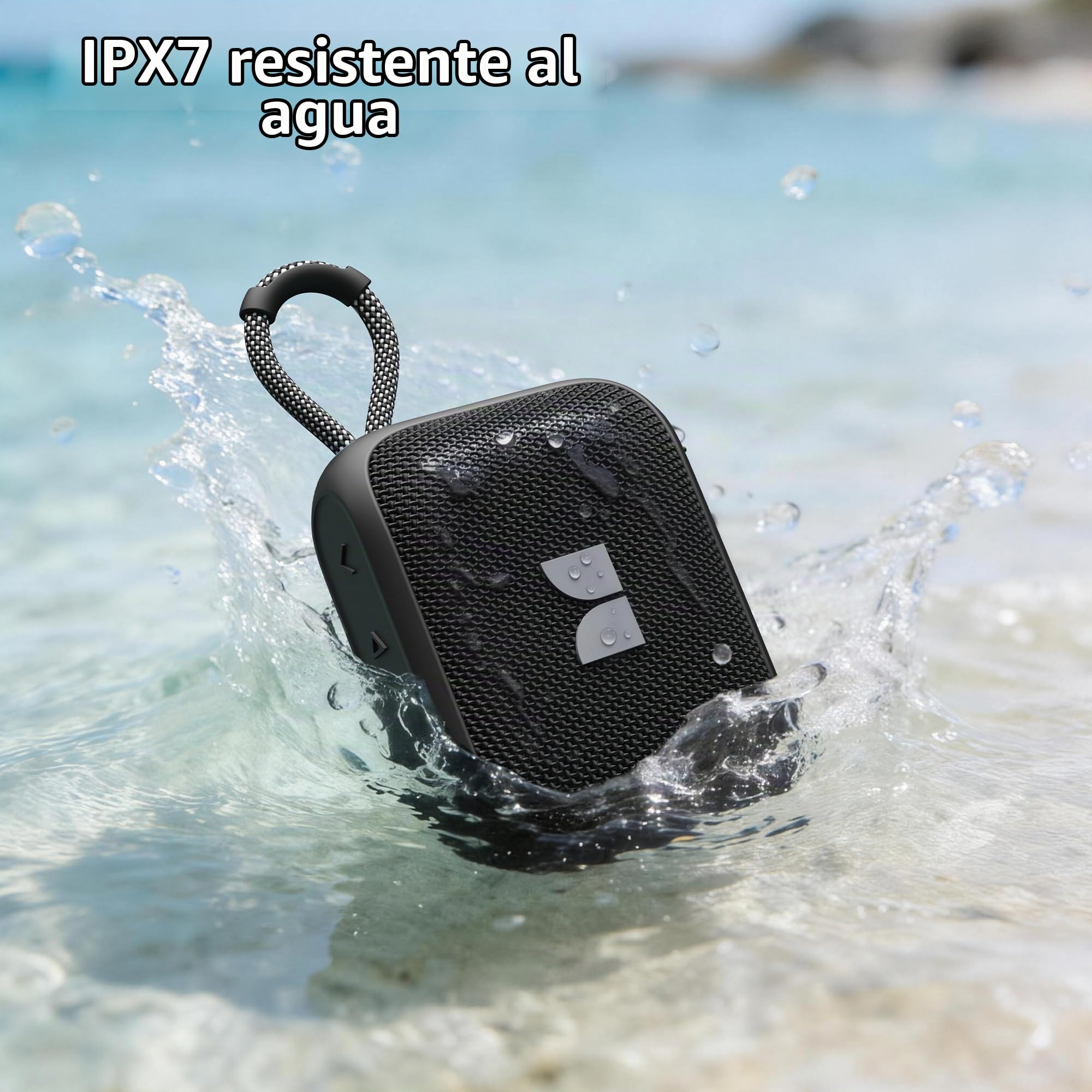 Monster Altavoz Bluetooth MS-520, Portátil, IPX7 Resistente al Agua, 12 Horas de Batería, Bluetooth 6.0, TWS Estéreo, Micrófono Integrado, para Exteriores