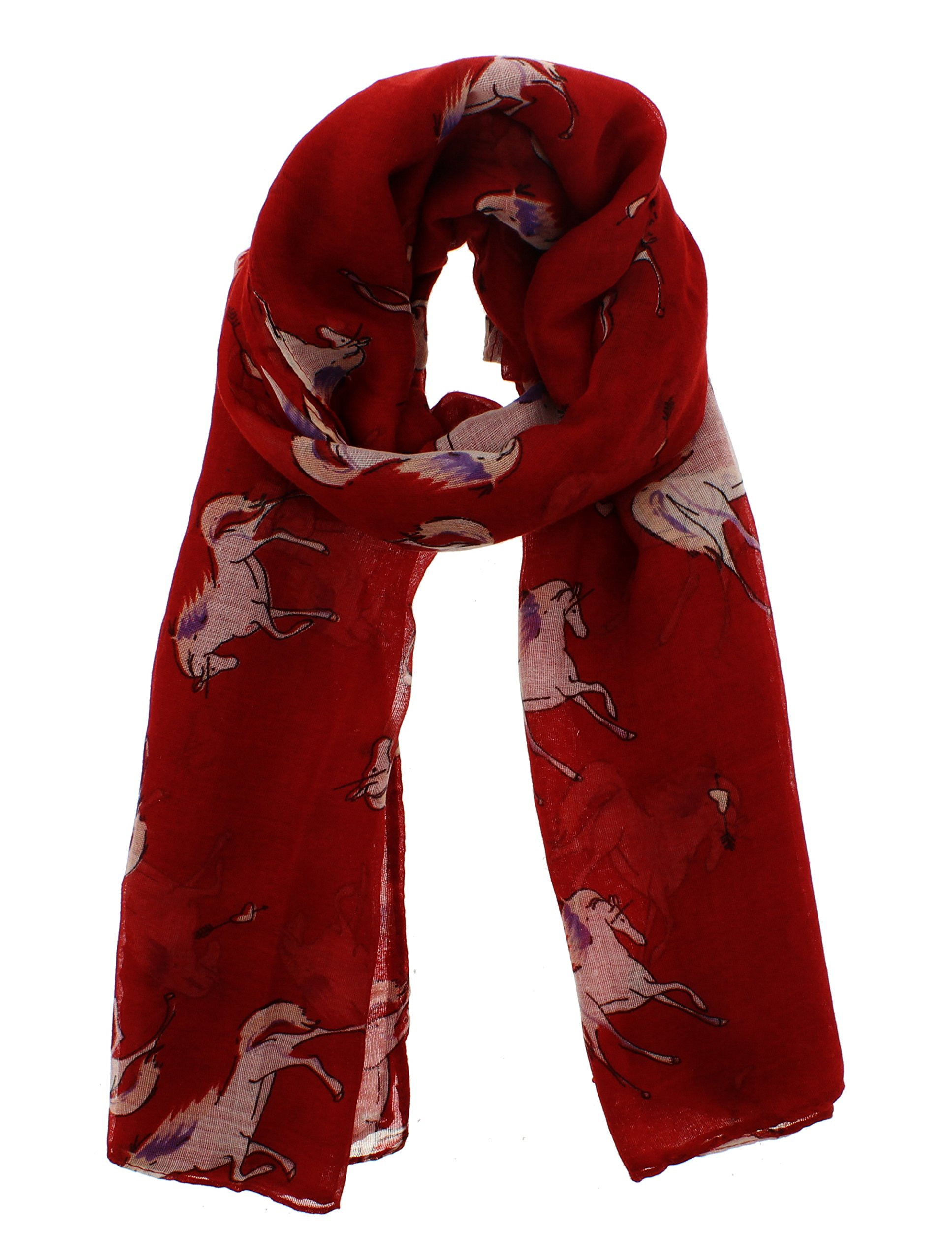 Zac's Alter Ego Long Lightweight Women's Unicorn Animal Print Oversized Scarf