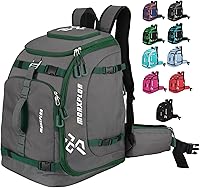 Vista 9 de Bolsa para botas de esquí – 65L acolchada, mochila de viaje de esquí impermeable para equipo y accesorios