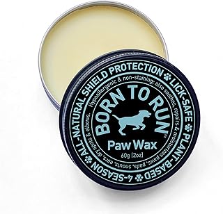 Born To Run Dogs Paw Protection for Winter and Summer - 4-Season Organic Plant-Based Lick-Safe Paw Balm - Non-Staining - Easier Than Boots - Paw Soother for Itchy or Dry Cracked Paws - 60 g