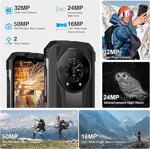 Miniatura 4 de DOOGEE S110 Smartphone resistente desbloqueado, 22GB+256GB Helio G99, pantalla dual, 10800mAh/66W teléfono resistente, 120Hz 6.6" FHD+, Android 13