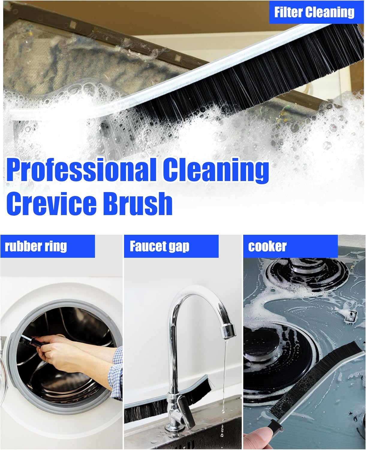 7 Pcs Dryer Vent Cleaner Kit for GE Washer Dryer Combo,Thickened WH01X35719 Lint Filter replacement with dryer vent brush, Dryer Vent Vacuum Hose Attachment,Models: PFQ97HSPVDS