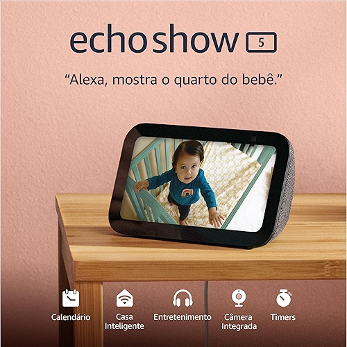 Echo Show 5 (Geração mais recente) | Smart display com Alexa, graves 2x mais potentes e so... Echo Show 5 (Geração mais recente) | Smart display com Alexa, graves 2x mais potentes e so...