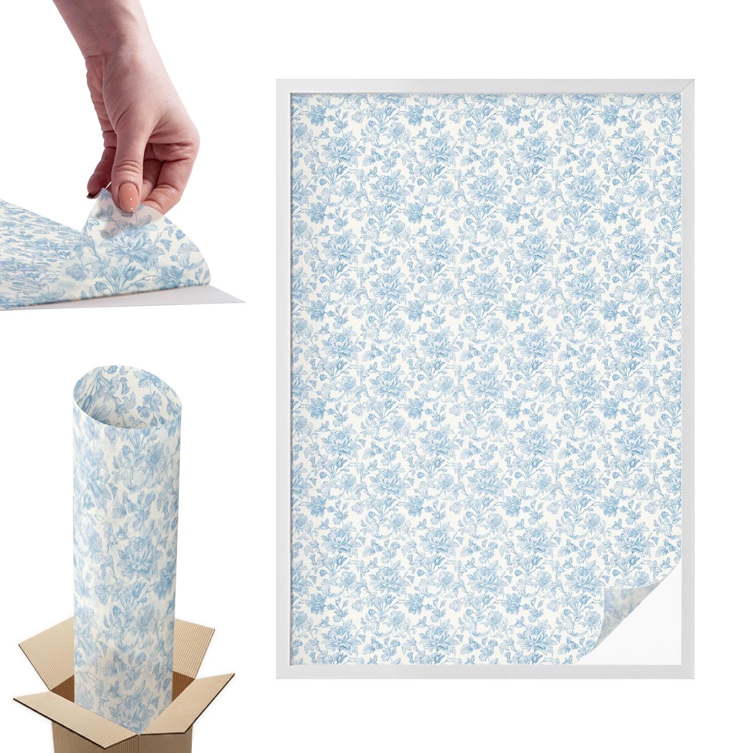 Film dépoli floral pour la salle de bain et la cuisine 100x146 cm