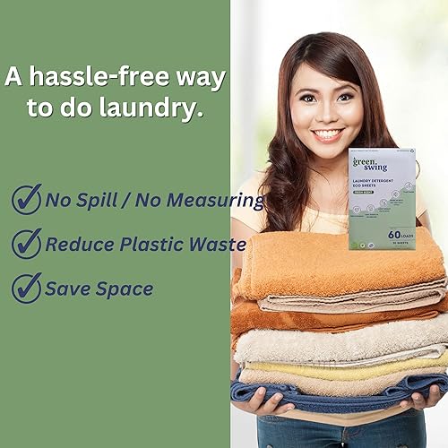 Miniatura 7 de Bajo precio, gran calidad, hojas ecológicas de detergente para ropa, 60 cargas (30 hojas), nueva tecnología sin líquidos, fácil de usar (aroma