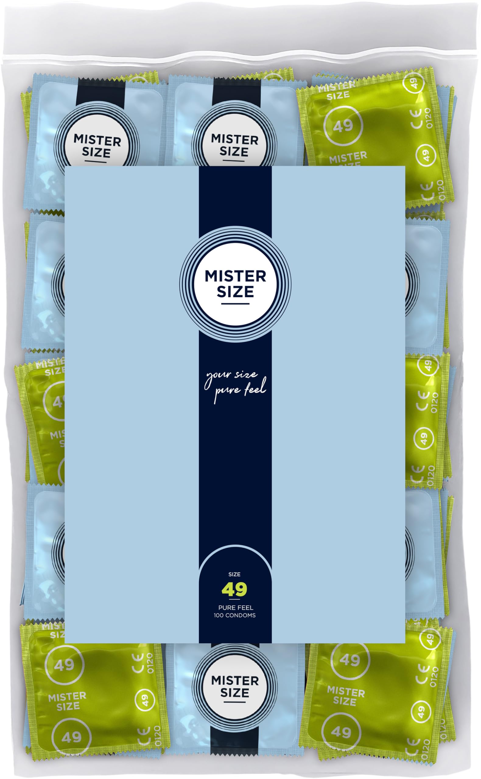 Mister Size Male Condoms Pack of 100 Transparent 16 cm