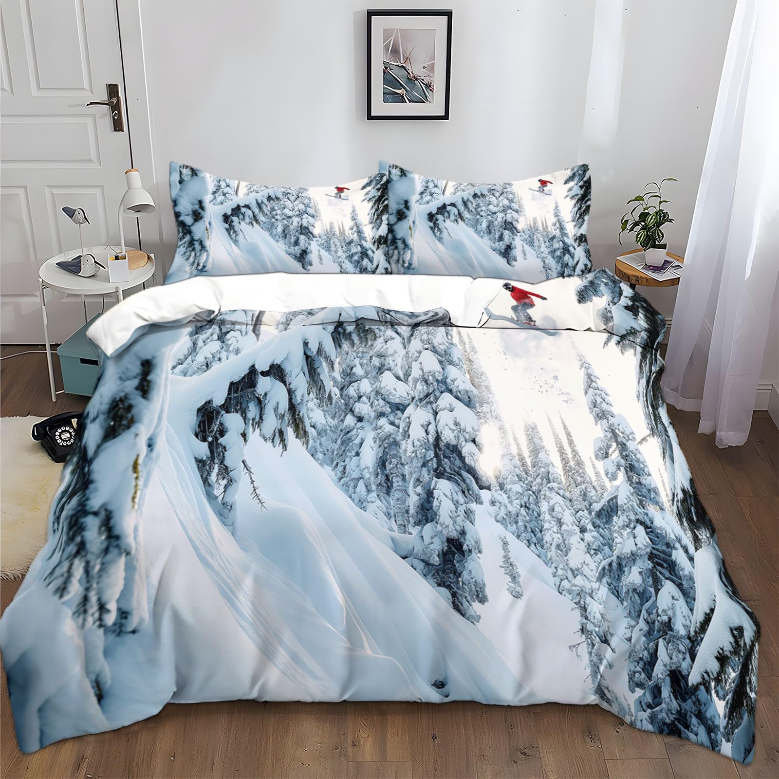 Housse de couette snowboard 2 personnes imprimée haute définition