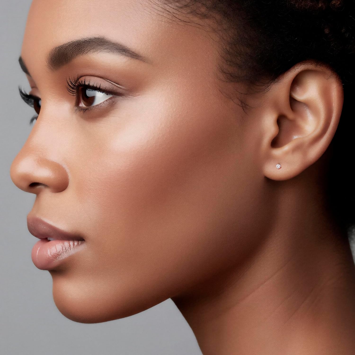 14k Solid White and Yellow Gold Tiny Stud Earrings for Women Men, 2mm Round Cubic Zirconia Minimalist Studs, Dainty Cartilage & Second Hole Jewelry - Image 5