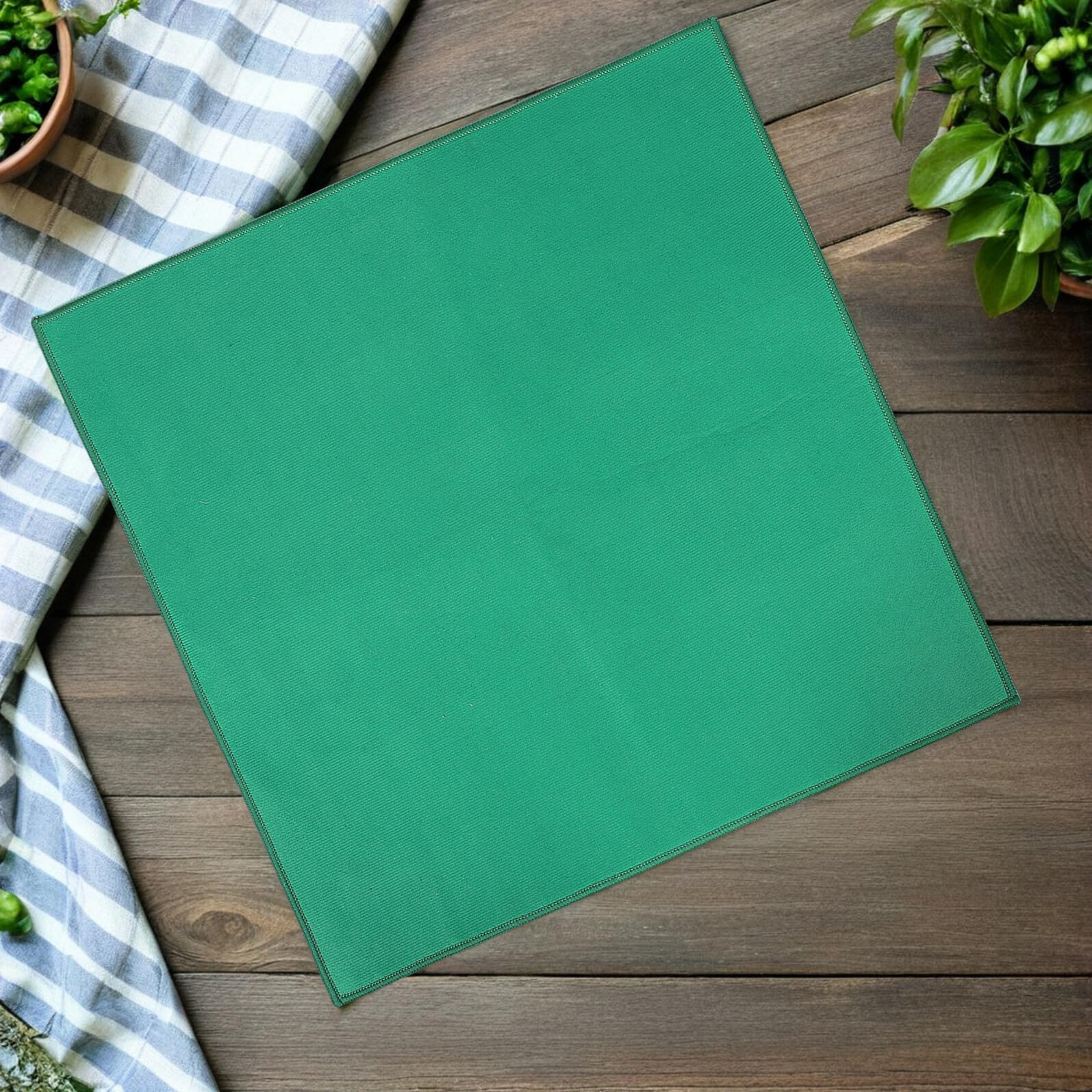 LIFKOME Tappetino Mahjong Quadrato Verde Antiscivolo 100x100cm per Tavolo da Gioco Accessorio per Serate in Famiglia e Giochi di Carte