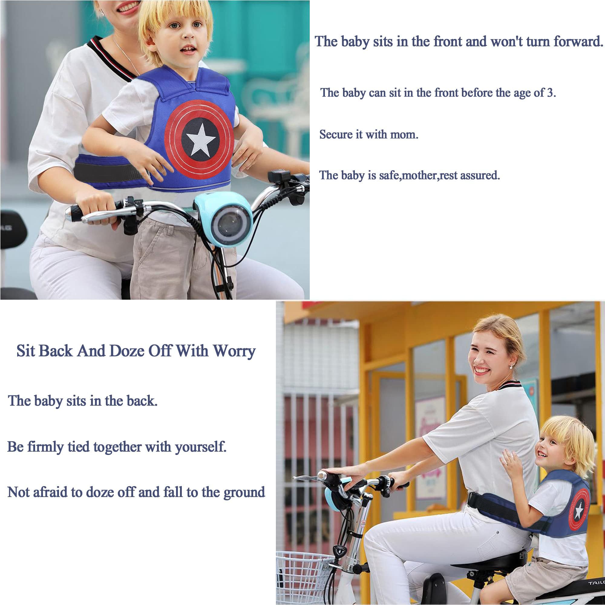 Ceinture de Sécurité Moto pour enfants,Réglable Ceinture pour Enfants de Moto Haute Résistance Harnais Sécurité Harnais Sûreté Bébé Résistance Aux Chutes, pour Garçons Filles âgés de 2à10 A