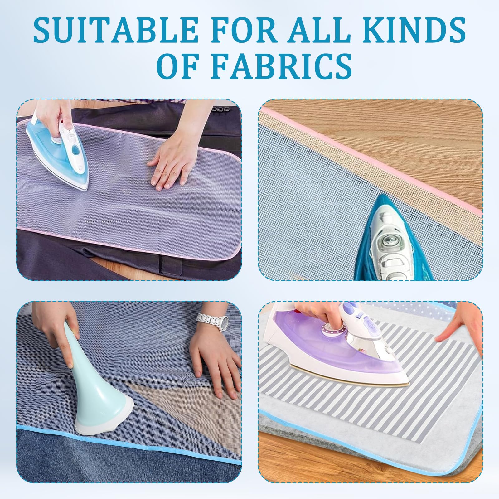4 Pcs Bügeltuch für Dampfbügeleisen Bügelschutz Bügelhilfe Bügeldecke Bügelmatte Mit Bügelhandschuh Verhindert Verbrennungen, Schützt Kleidung und Beugt Verbrennungen Vor