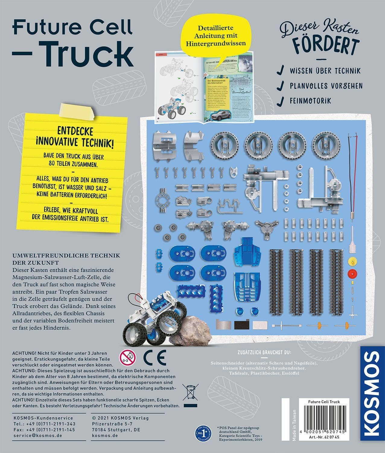 Kosmos 620745 Future Cell-Truck, scopri la Tecnologia innovativa delle Celle a combustibile Kit per Fuoristrada Giocattolo con energia priva di emissioni, Scatola per esperimenti per Bambini dagli 8