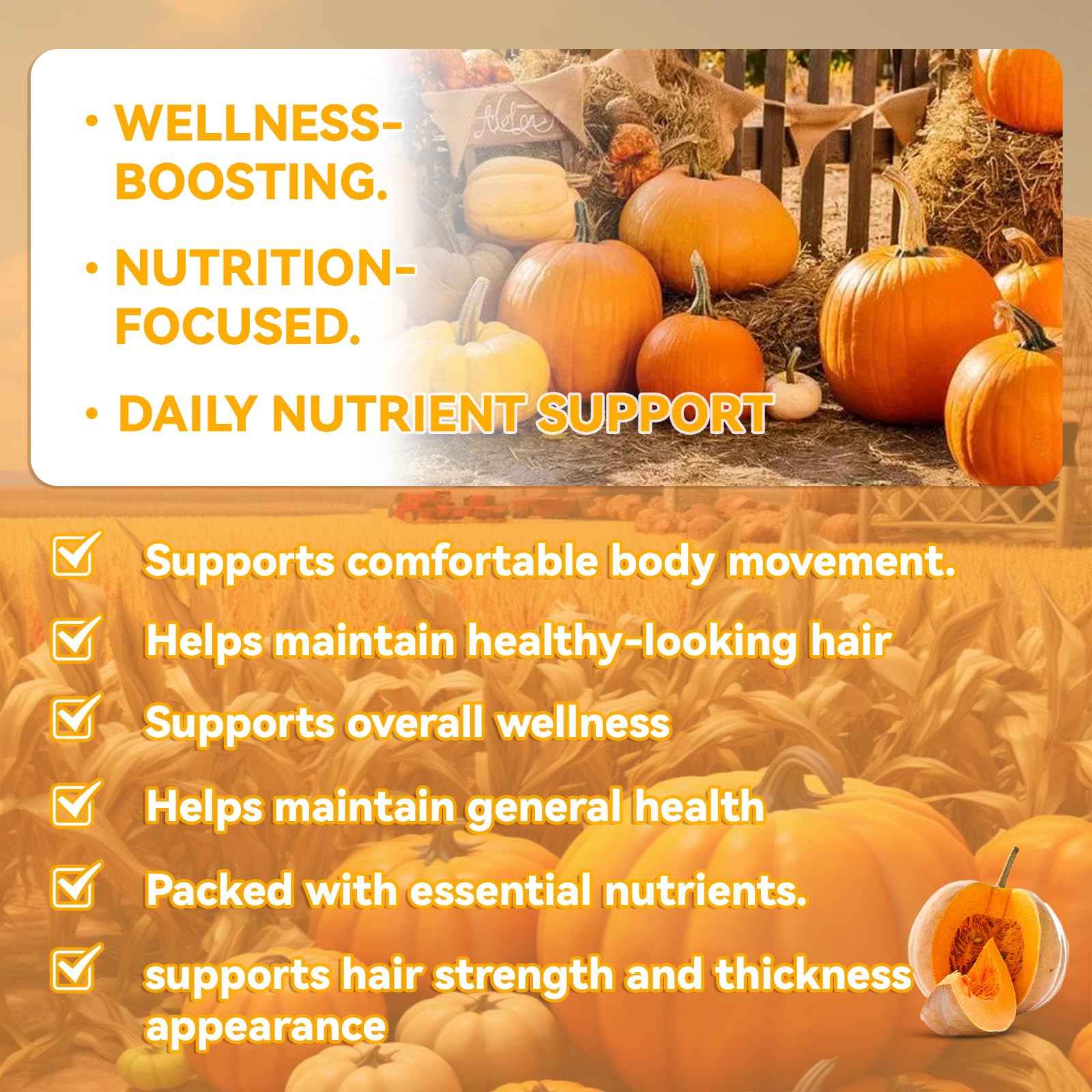 Pumpkin Seed Oil, Pumpkin Seed Oil Capsules with Saw Palmetto | 3000mg Cold Pressed | for Hair Growth - Non-GMO - 180 Softgels — view 6