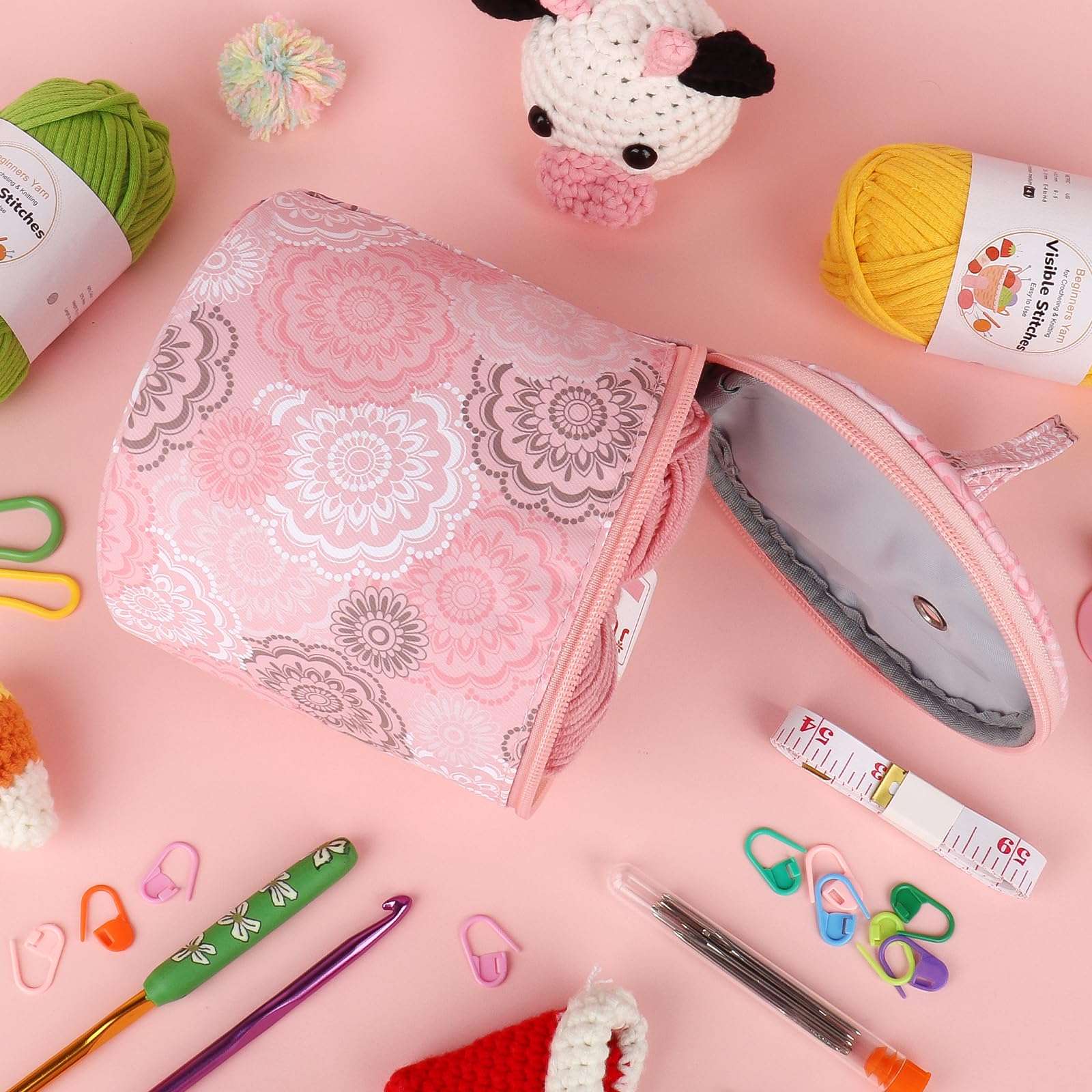 Aeelike - Bolsa De Muñeca De Hilo Portátil, Bolsa De Almacenamiento De 