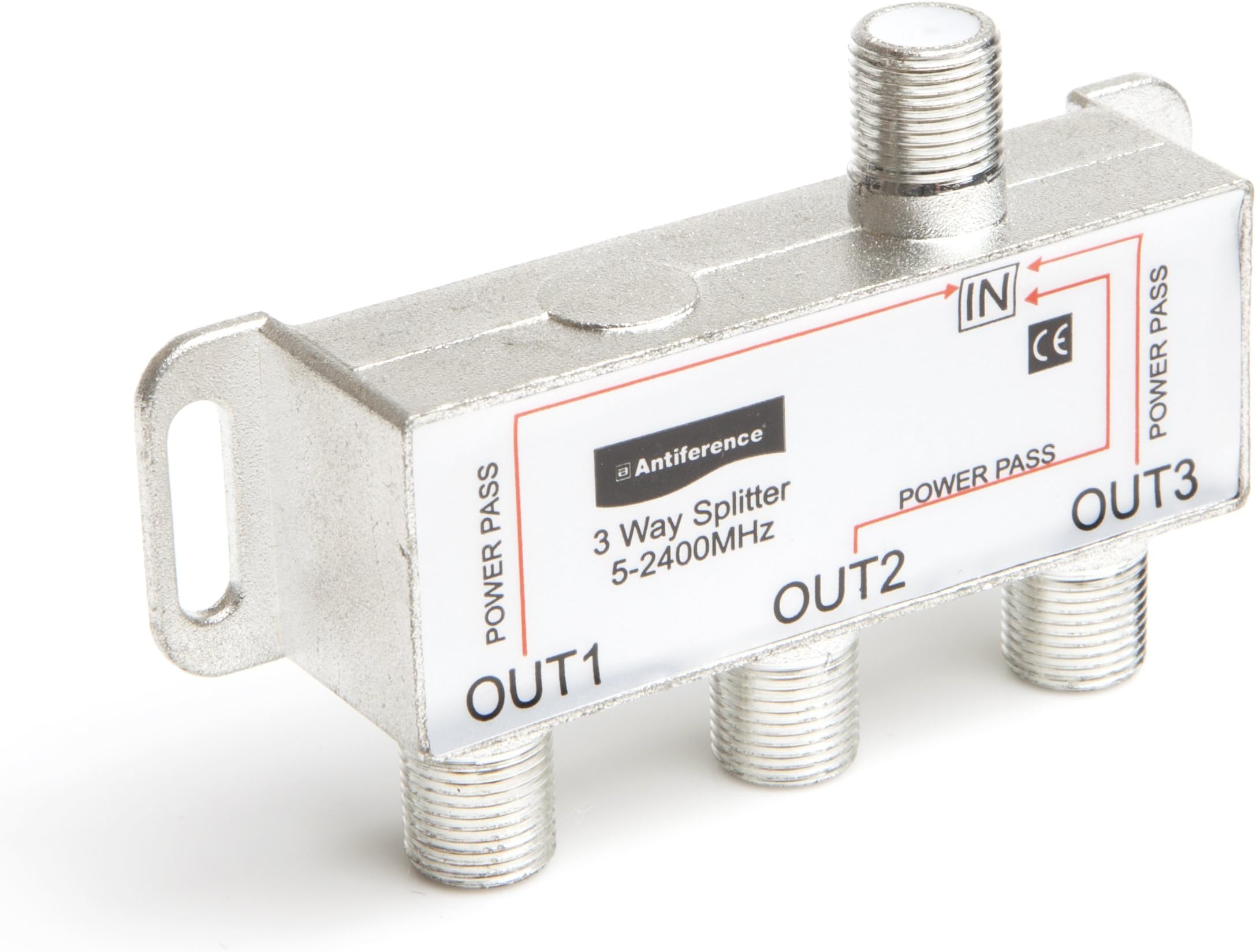 Antiference AS03 3 Way F-Type Indoor TV Signal Splitter
