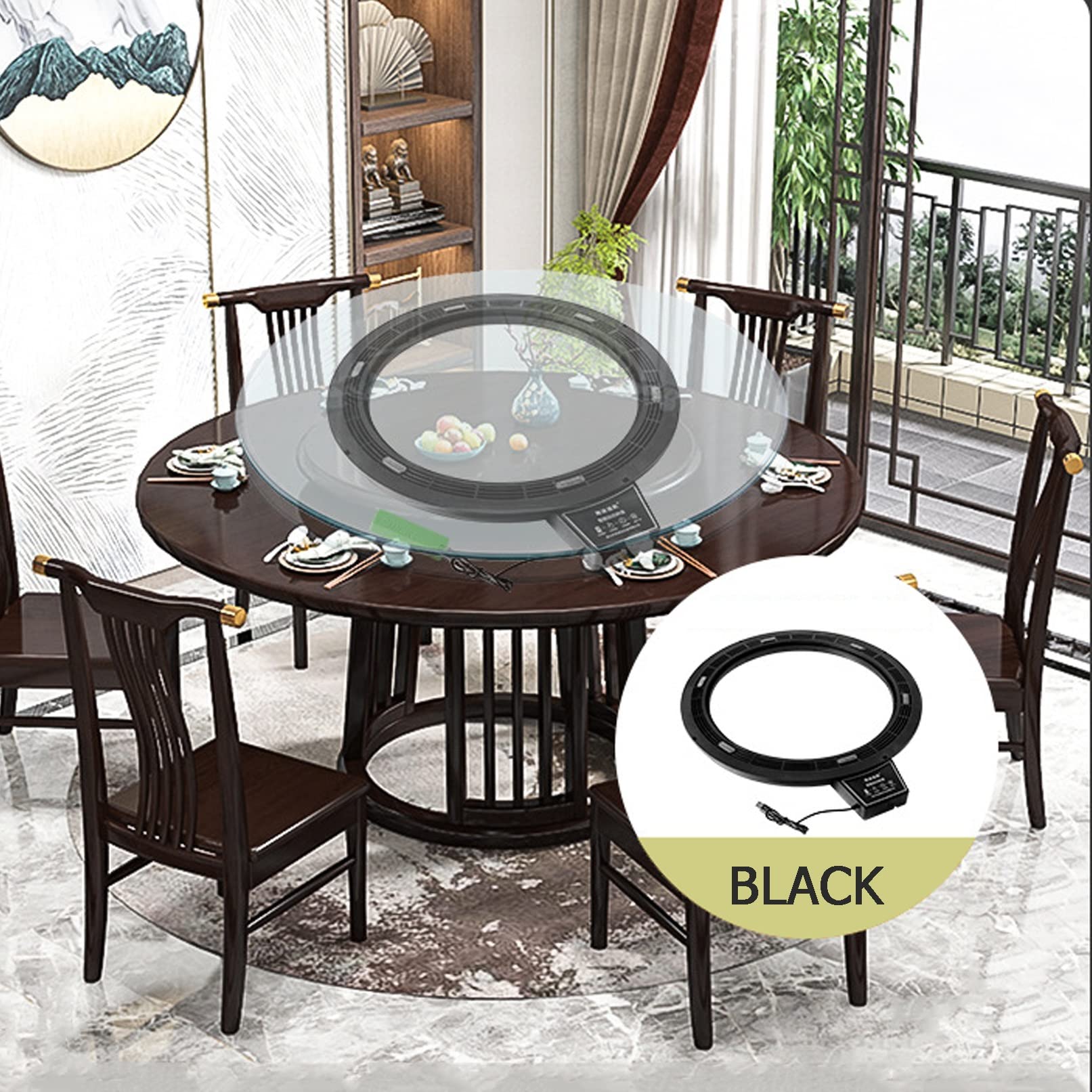 Uadme Lazy Susan Draaibare platenspeler, 10,2 cm, vierkante draaiplaat, zilver, kogellagers met stalen kogellagers voor kast, tv, spin, meubels, presentatiestandaard, taartdecoratie
