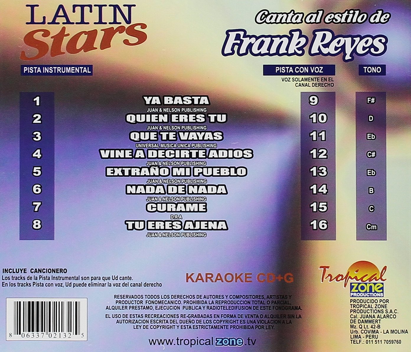 Karaoke: Frank Reyes - Latin Stars Karaoke