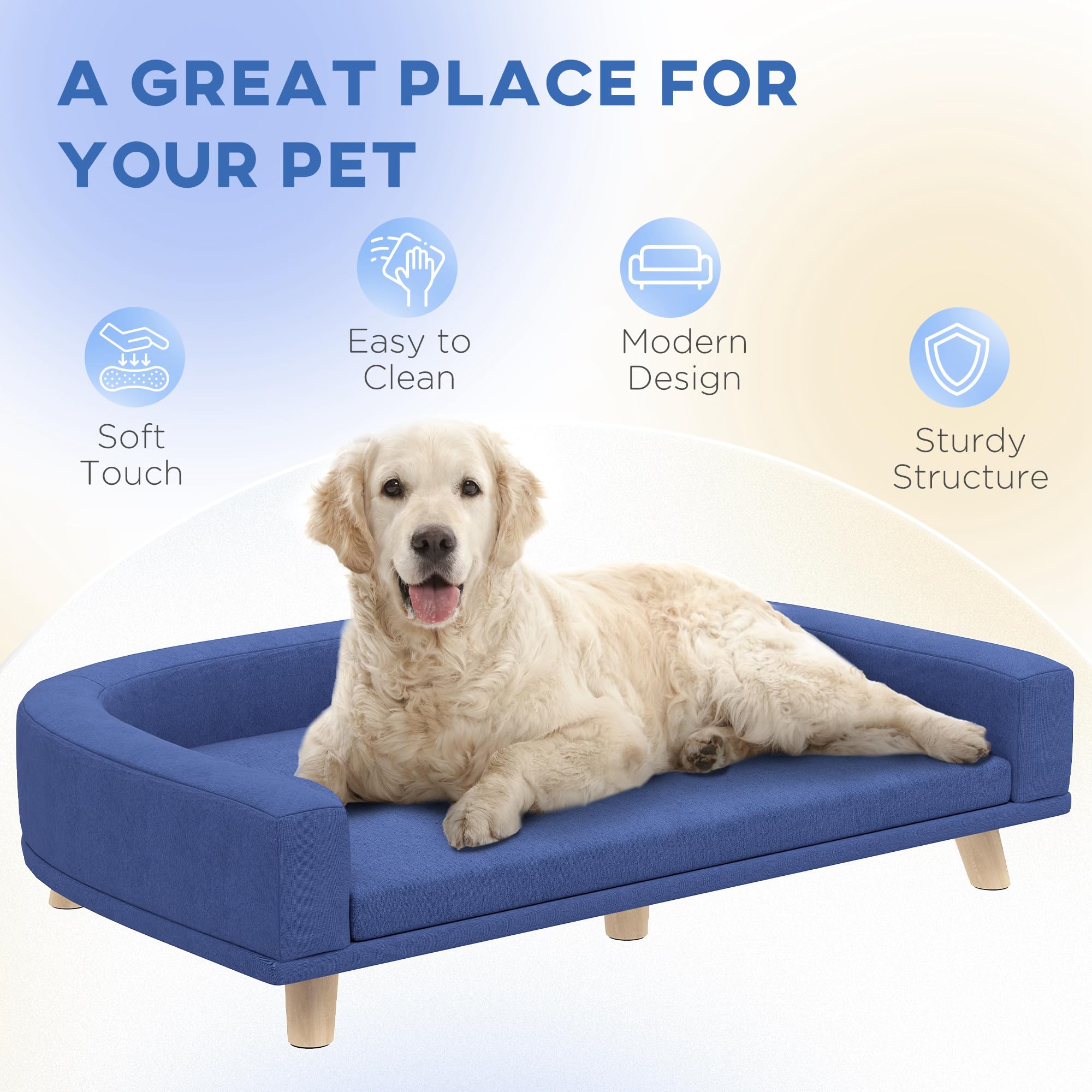 Cama Perro Sofa Cama Perros PawHut Sofu00e1 Para Perros Grandes