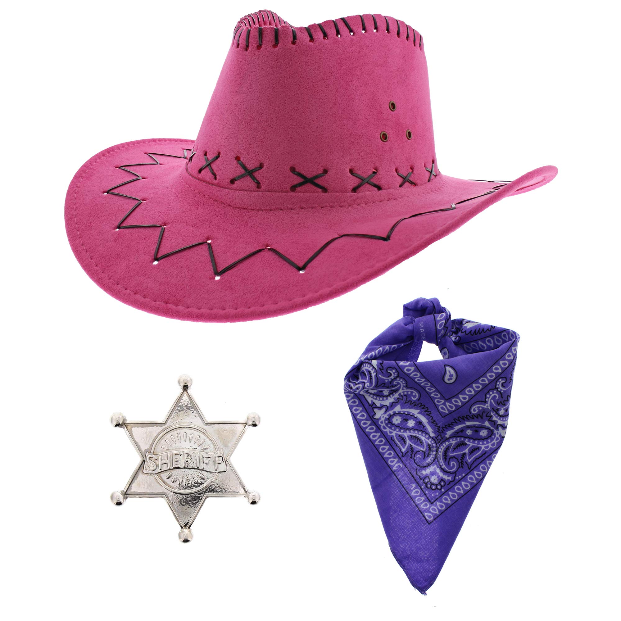 Zac's Alter Ego Fancy Dress Cowboy Sheriff Badge, Hat & Bandana/Neckerchief Set โ image 1
