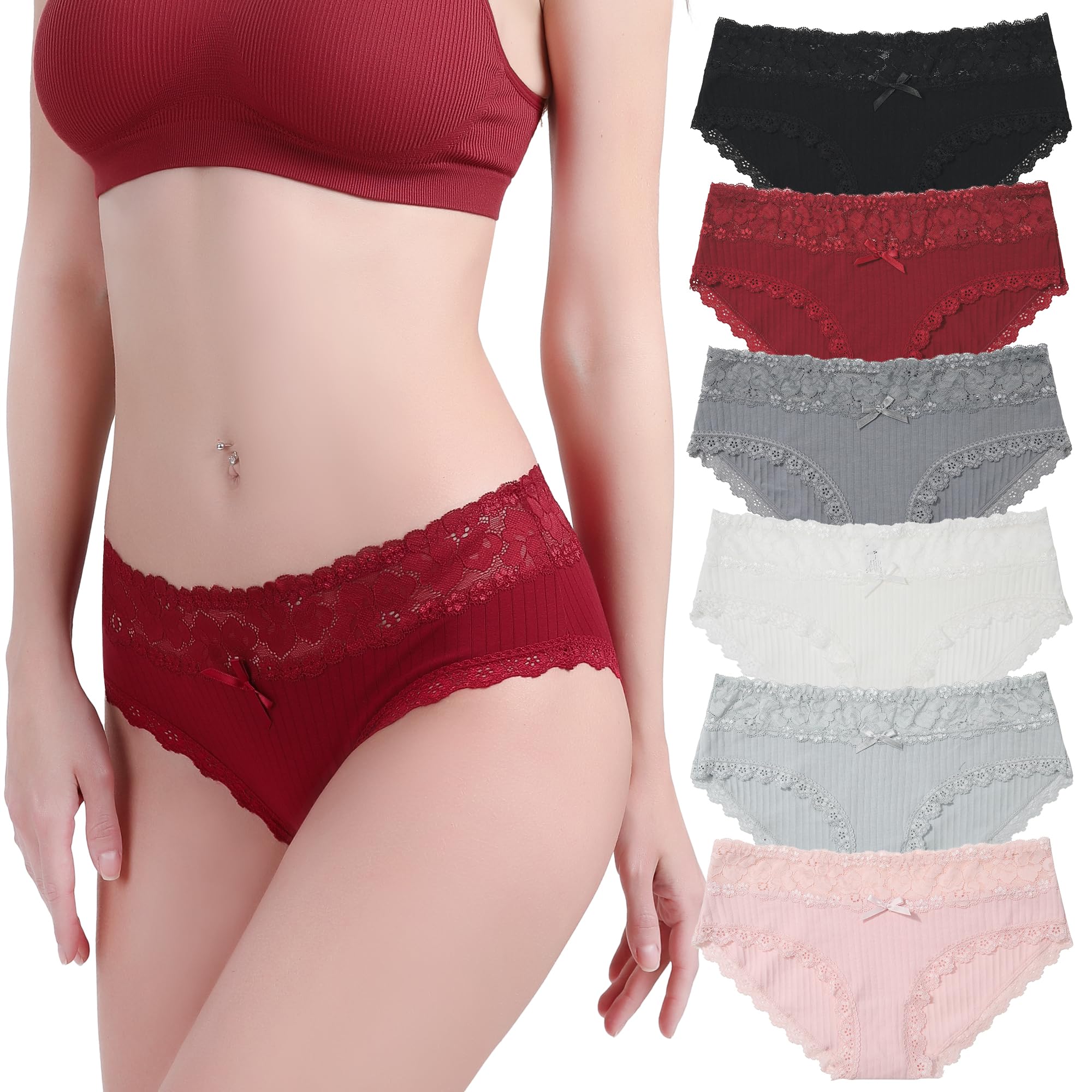 Cotton Bikini Women's Underwear Stretch Panties Breathable Briefs Cheeky Panty