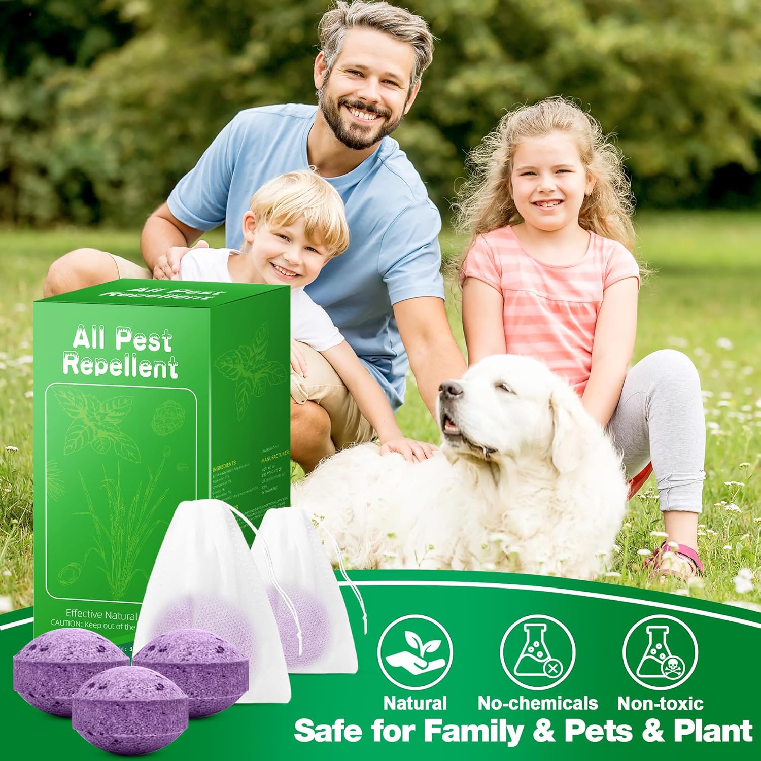 36 Pack Skunk Repellent - Mole Repellent Outdoor with Natural Peppermint Oil Long-Lasting Protection for Yard, Garden, Lawn & Trash Areas– Pet & Family Safe Animal Repeller