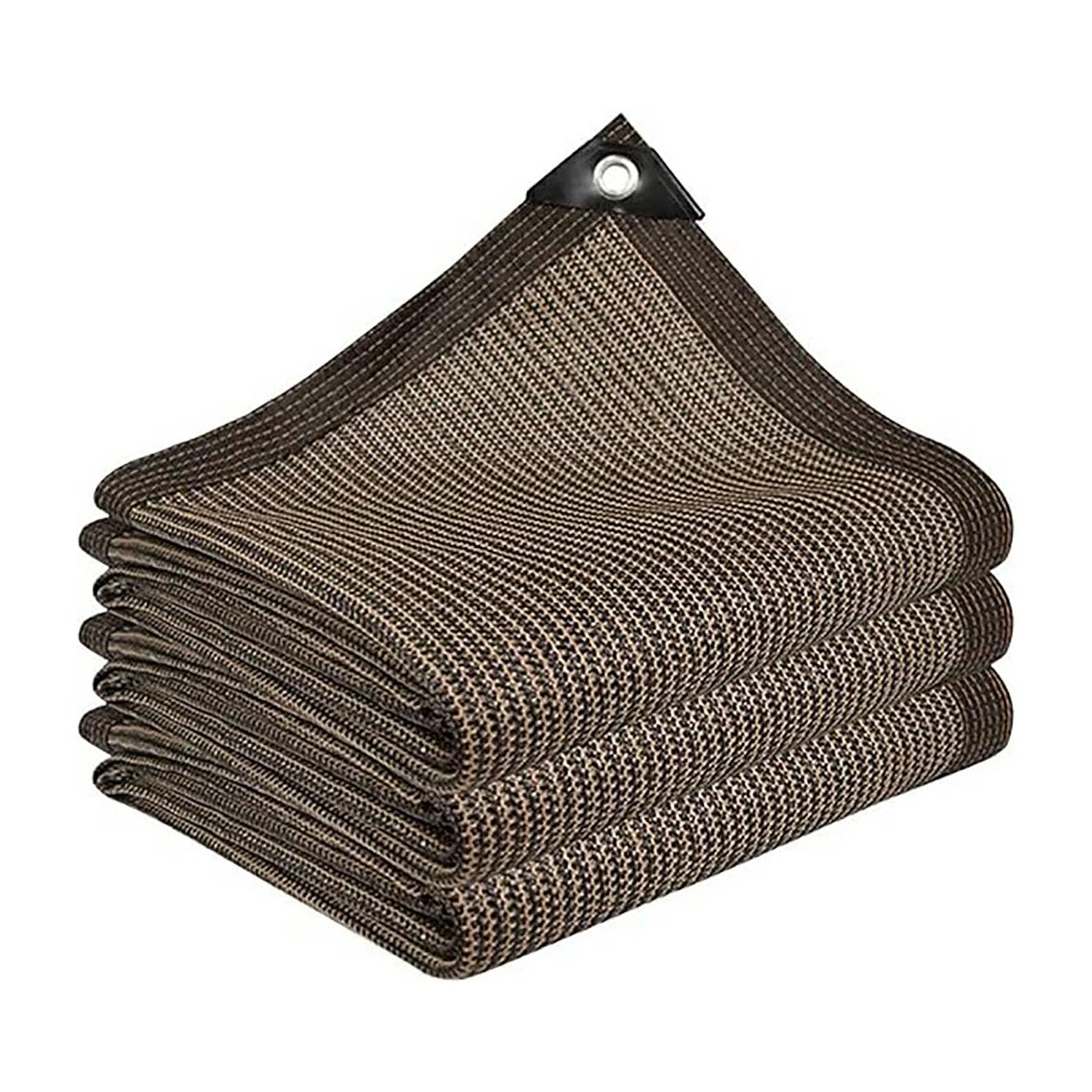 Bache pour pergola contre la chaleur filet d'ombrage marron 390x640 cm résistant au vent et aux UV