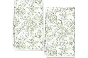 Green Floral Kitchen Towels: Perfect for a Tea Party