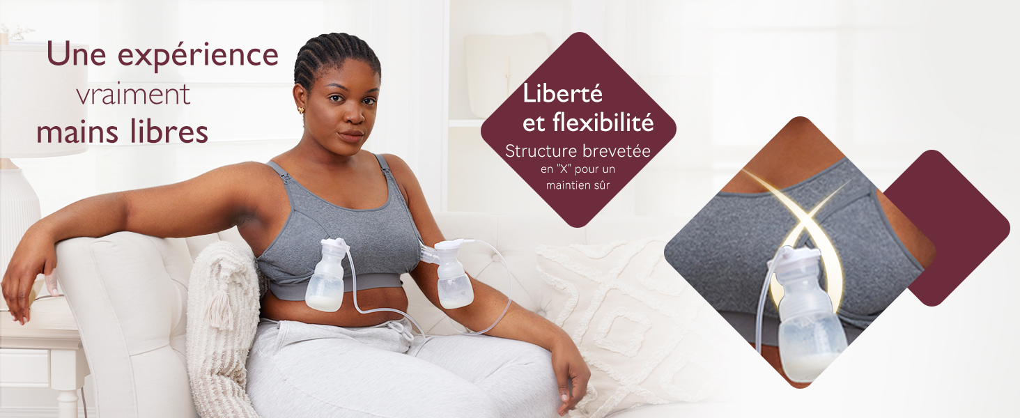 Momcozy Soutien-Gorge Maternité 4 En 1 Léopard Noir - Allaitement Tire-Lait Sans Coutures