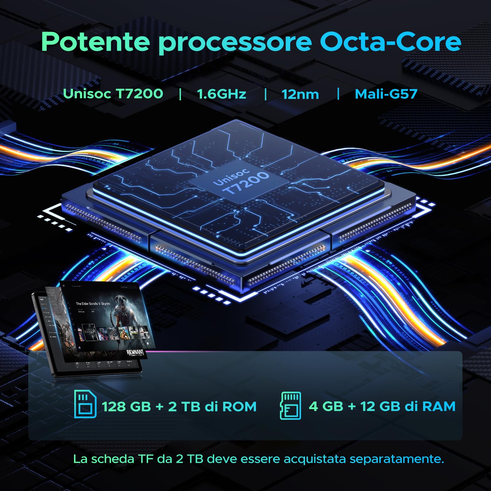 U11 Android 16 Tablet 11 Pollici Gemini AI, 16GB+128GB/2TB TF, 90Hz, 8580mAh, Tablet con Tastiera e penna, Mouse, Case, Gaming Tablets Unisoc T7200 Octa Core/13MP+5MP/WiFi 5/Face ID, Grigio