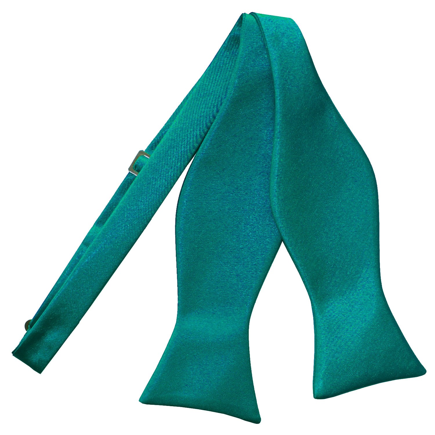Dqt Men's Teal Plain Satin Self-Tie Bow Tie - Wedding, Business & Formal Wear