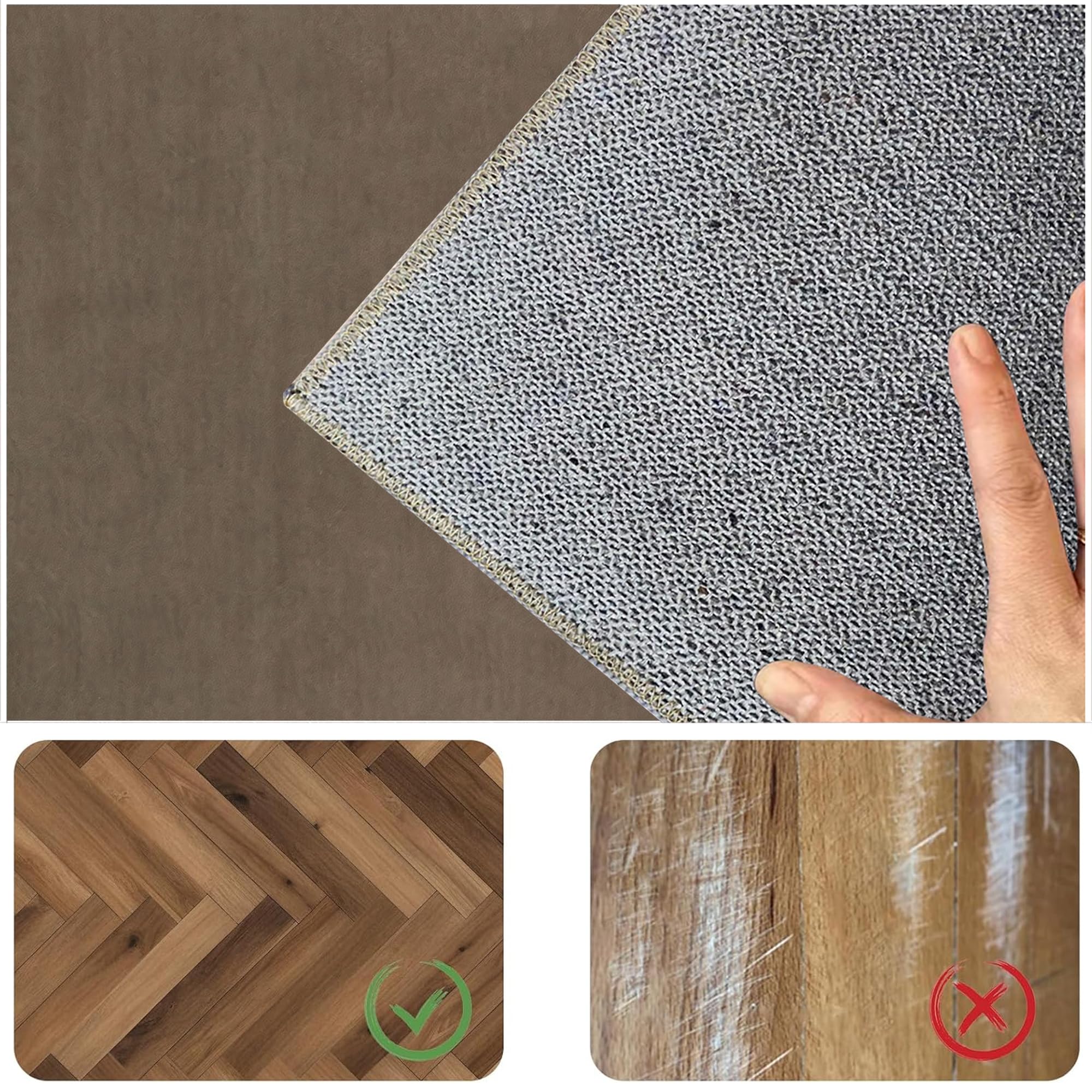 Tapis Protection Sol Chaise Bureau Gaming Tissu 180 x 200 cm pour Plancher de Bois, Tapis de Protection en carrelage