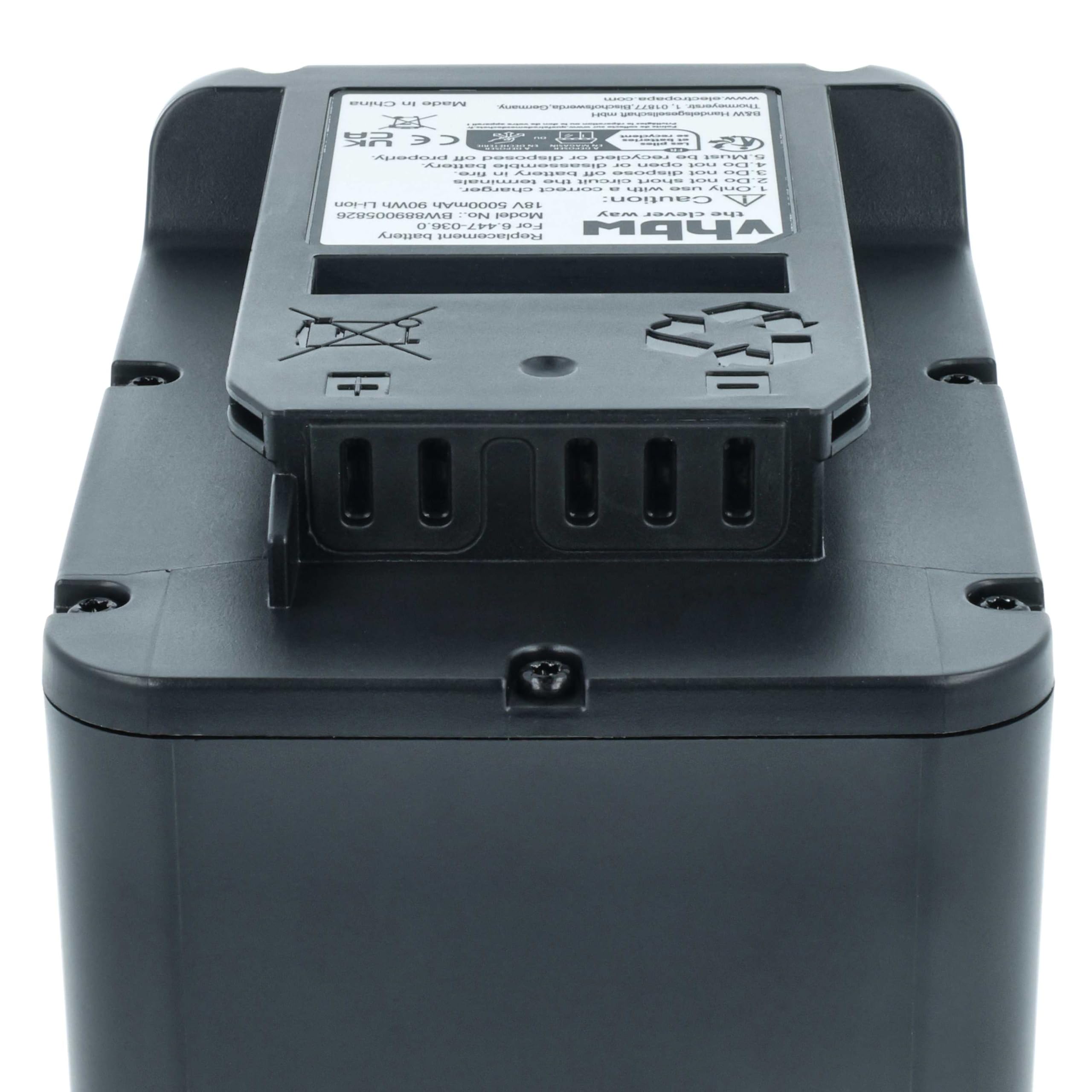 vhbw Akumulator kompatybilny z Kärcher LBL 2, LMD 18-36, KHB 6 Limited Edition, KHB 6 Plus MJ, LMO 18-33 Home Cleaner robot domowy (5 Ah, 18 V, litowo-jonowy)