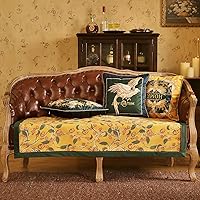 Vista 8 de patdrea Funda de sofá de diseño, fundas de terciopelo amarillo floral para banco de cama seccional, fundas de banco de cama de lujo, funda