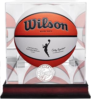 Indiana Fever Mahogany Basketball Display Case - College Basketball Logo Display Cases ''Case Only''