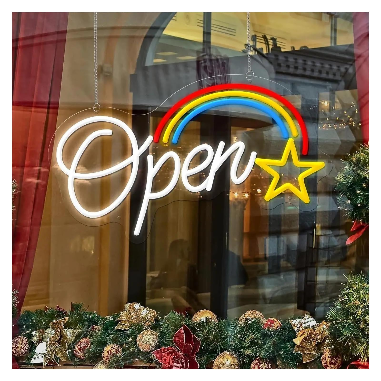 LEMST Signs Lamp Open Neon Sign USB Powered for Store Restaurant Coffee Shops Club Bar Hotel Supermarket Window Wall Door Decoor 40.6cmх23cm