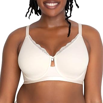 Curvy Couture Womens Cotton Luxe Unlined Underwire Bra