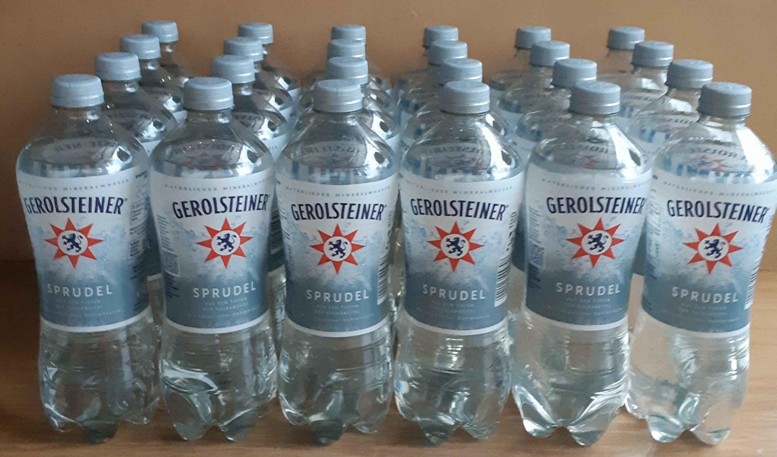 Sprudel, Mineralwasser von Gerolsteiner, 24 Flaschen, 0,75l pro Flasche, mit Mehrwegpfand