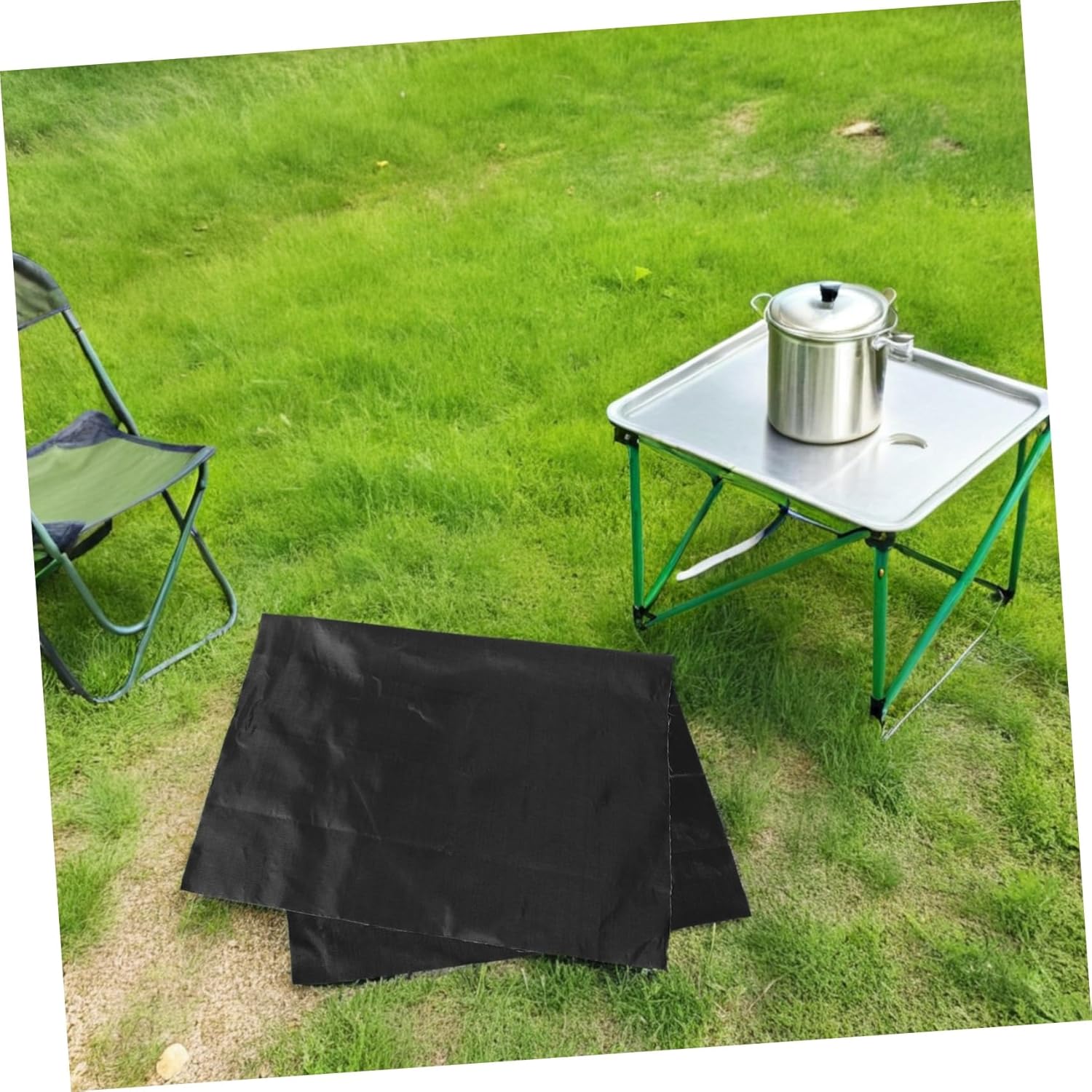 TOYANDONA Outdoor Fireproof BBQ Grill Mat Heavy Duty Cooking Pad for Fire Pit Fireplace Double Sided Insulation Oil Protection for Deck Lawn