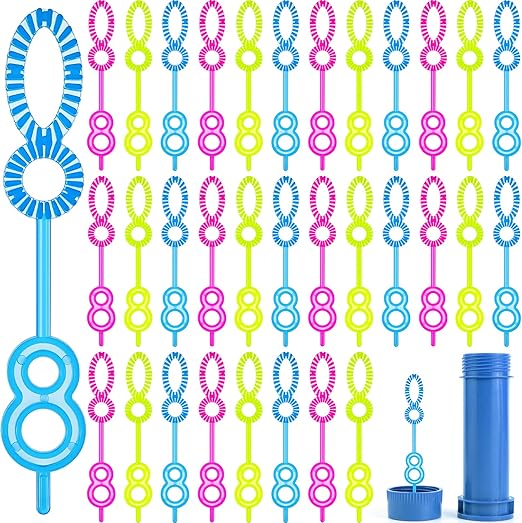 Wettarn 100 Pcs Multihole Bubble Wand Colorful Bubble Maker