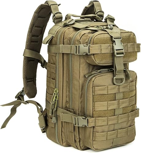 Mochila táctica militar de saludo multiusos, paquete de asalto de 3 días, mochila Molle Bugout Bag, Verde OD, Mochilas Daypack