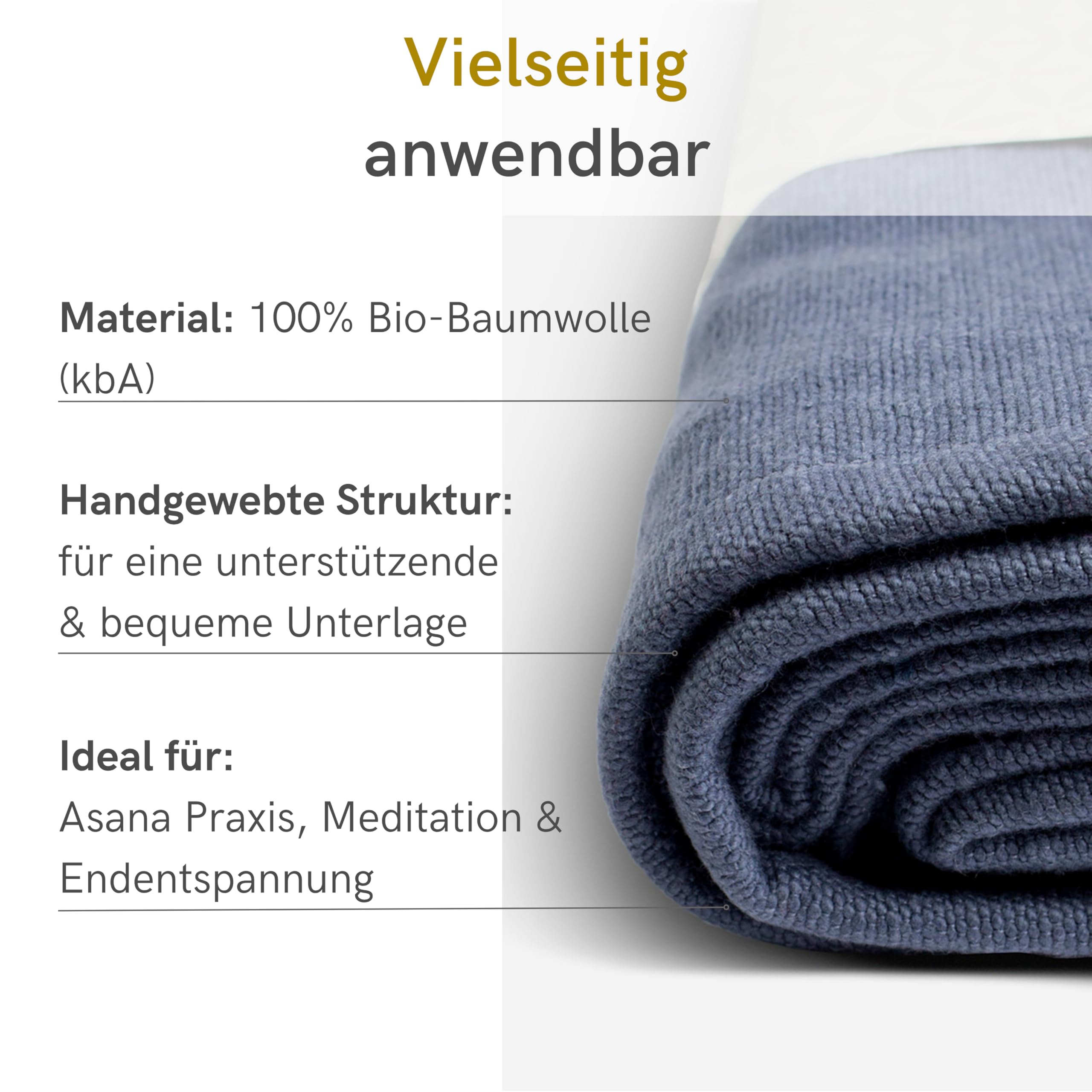 Lotuscrafts Yogadecke Baumwolle Savasana [200 x 150 cm] - Meditationsdecke - Widerstandsfähig & Langlebig aus 100% Baumwolle - Yoga Decke für Endentspannung