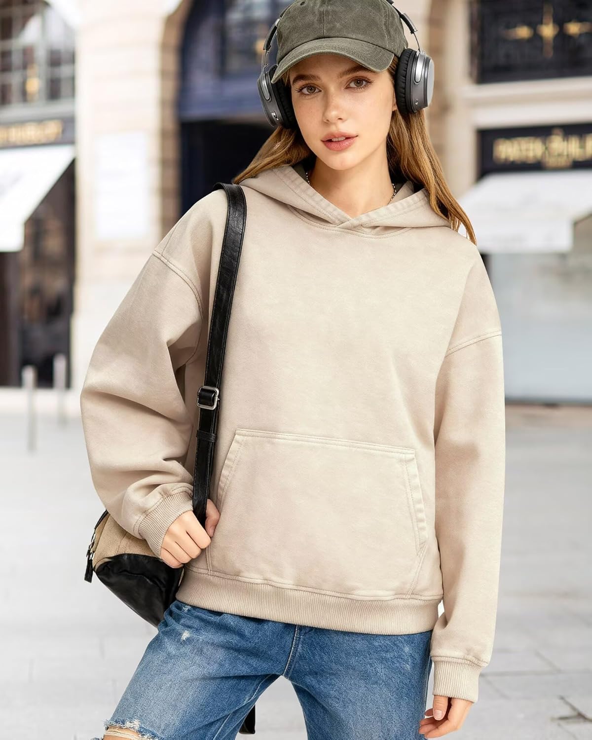 KPOP Acid Wash Hoodie for Men Oversized Vintage Cotton Sweatshirt Retro Pullover Couples Streetwear with Pockets Unisex - Image 3