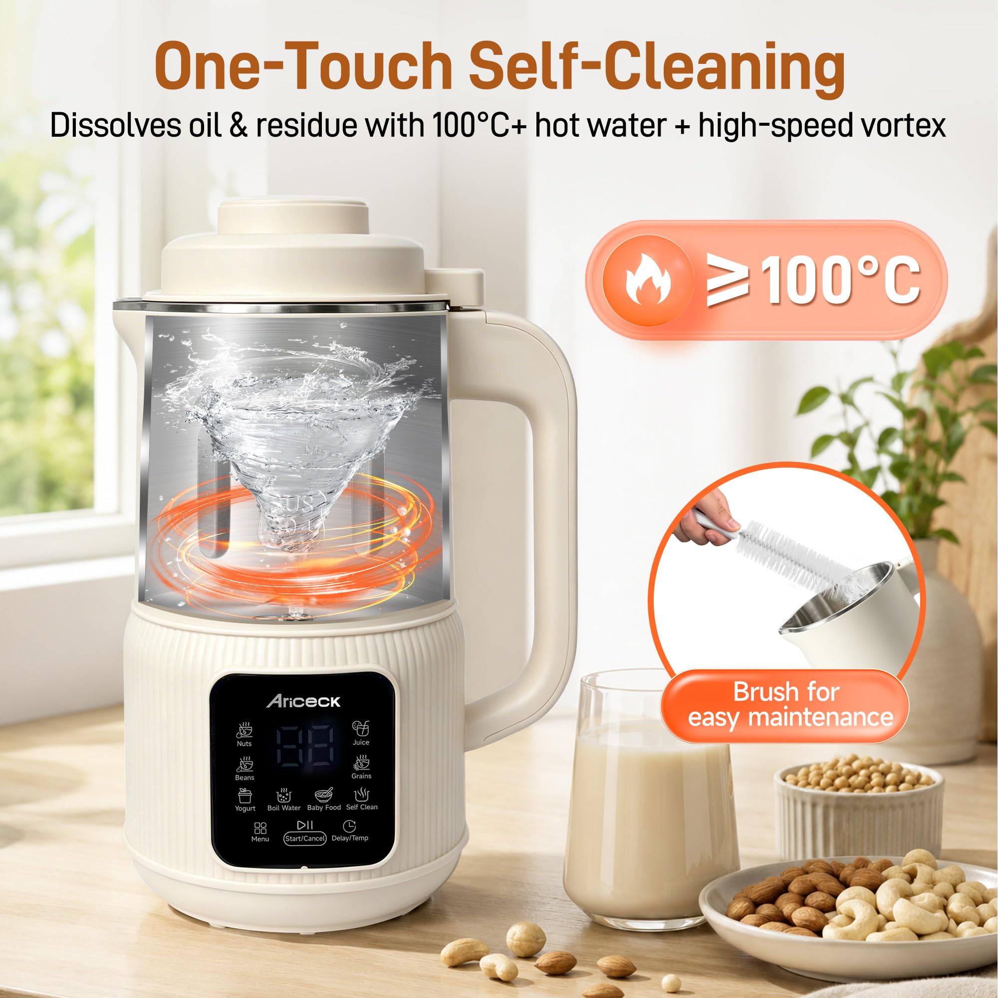 Z6 Macchina per latte vegetale con funzione autopulente, 1,2 l