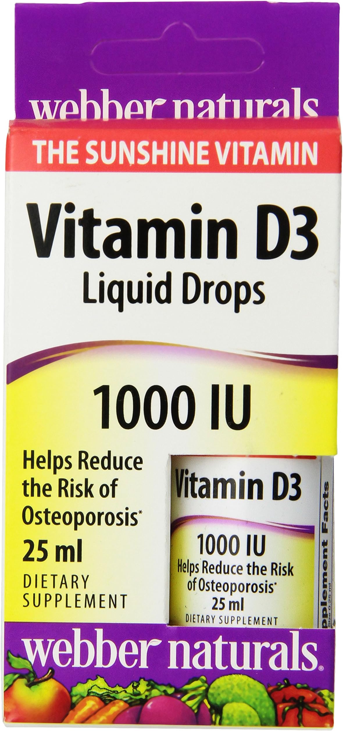 Holista Vitamin D3 Liquid 1000iu, 0.83-Ounce